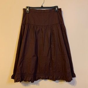3/$21 • Women’s Brown Metro Wear Midi Skirt Medium